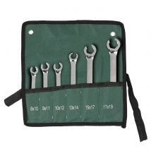 6-teiliger Schraubenschlüssel, Kombinationsschlüssel, Bremsleitung, Gas-Kraftstoffschlüssel, Bördelschlüssel, offener Ringschlüssel, Reparaturset, 8–19 mm, Handwerkzeugschlauch