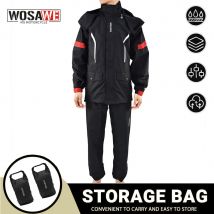 WOSAWE-chubasquero reflectante para motocicleta para hombre, traje impermeable para Motocross, chaqueta de lluvia dividida