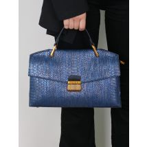 2024 new retro blue snake-shaped high-grade handbag fashion luxury luxury handbag lightweight large-capacity one-shoulder messen
