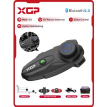 XGP X10 Bluetooth Motorcycle Intercom Helmet Headsets,BT 5.3 Wireless Communication Interphone Music Sharing 10 Riders