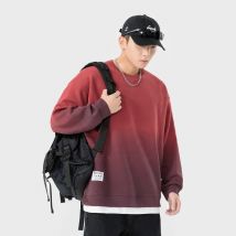 TFETTERS Marke Ombre Sweatshirts Mans Gefälschte Zwei Stücke Herbst Winter Neue Sweatshirts für Paare Baggy Langarm Trainingsanzug Männer