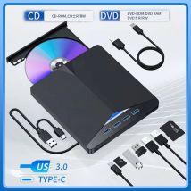 Unità ottica CD DVD RW USB 3.0 tipo C 7 in 1 Unità ottica TF SD Masterizzatore DVD Lettore Lettore Tipo di vassoio per PC portatile Desktop