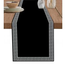 1pc Rot Schwarz Einfache Chinesische Muster Tisch Läufer Dekoration Wohnkultur Abendessen Tisch Dekoration Tisch Dekor