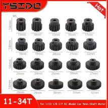 M1 5mm 11T 13T 14T 16T 17T 21T 25T 27T 29T 34T Metall Motor Getriebe Ritzel für 1/10 1/8 1/7 RC Modell Auto 5mm Welle Motor Zubehör