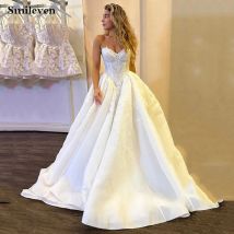Smile ven träger lose Brautkleider Satin Satin Meerjungfrau Brautkleider bescheidene Vestidos de Novia 2024