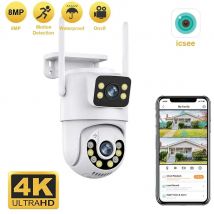 Mini Dual Lens Dual Screen 4K 8MP PTZ WIFI Kamera HD IP Kamera OutdoorAuto Tracking Sicherheit Schutz CCTV Überwachung ICSee