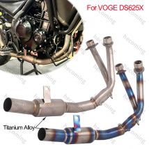 Exhaust Front Link Pipe Slip On For VOGE DS625X Moto Escape Titanium Alloy Muffler Front Pipe