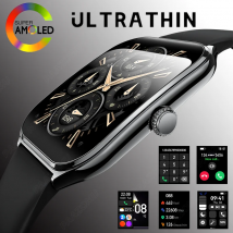 Nuovo Ultra Sottile Astuto Della Vigilanza degli uomini 1.96 "AMOLED 360*360 HD Pixel Display Always Show Time Promemoria Chiamata Smartwatch Delle Signore Per huawei