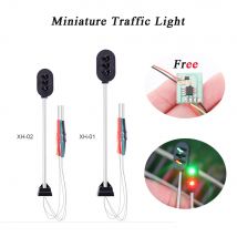 Miniatur-Ampel-Set, Modell, Eisenbahn, Zug, Lampe, Architektur, Gebäude, Landschaft für Diorama