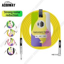 Acouway Guitar Cable Noise Reduction Cord Right Angle to Straight For Electric Guitar Bass Mic Amp