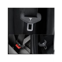 Suede Car Seat Belt Buckle Clip Cover Protector Case For Tesla Model 3 Model S Model X Model Y Juniper 2024 2023 2025 2020 2021