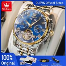 OLEVS herren Uhren Automatische Mechanische Business Armbanduhr Wasserdichte Edelstahl Armband Uhr