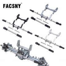 Aluminium-Servohalterung mit Simulation hydraulischer Lenksatz für 1/10 RC Crawler Car FACSNY Pumpkin SCX10 II 90046, gerade Achse