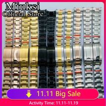 Miuksi 20mm 904L stainless steel bracelet watch band folding buckle fit miuksi 36mm 39mm 40mm case strap