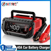 Ładowarka samochodowa HTRC 40A 6V/12V/24V LiFePO4 do akumulatorów litowych AGM GEL kwasowo-ołowiowych do samochodów i motocykli