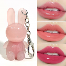 Long Lasting Lip Gloss Hand Bracelet Keychain Moisturizing Waterproof Non Stick Cup Tint Water Light Fade Proof Cute Design