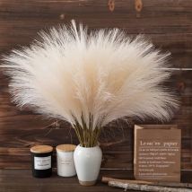 55CM 5PCS Puszysta trawa pampasowa Boho Decor Flower Fake Plant Reed Simulated Wedding Party