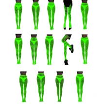 Frauen leuchten Dunkeln, Netzstrumpfhose, Strümpfe, Halloween, leuchtende Netzstrumpfhose