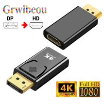 Kabel adapter DisplayPort na HDMI 4K, konwerter wideo i audio DP na HDMI 1080P do PC, telewizora, laptopa, projektora