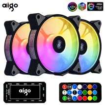 Aigo AR12 120mm Wentylator do komputera PC RGB Radiator aura sync port sata 12cm Cooler argb Cichy