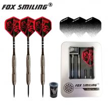 3PCS 20g Fox Smiling Steel Darts mit Aluminium-Dartschäfte und Eisenbox mit Spitzer