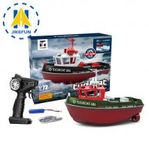JIKEFUN 686 Rc Barca 2.4G 1/72 Potente Doppio Motore A Lungo Raggio Senza Fili Elettrico di Controllo Remoto Tugboat Modello Giocattoli per I Ragazzi Regalo