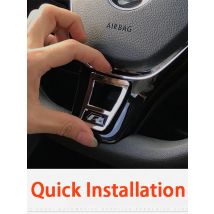 Car Steering Wheel Decorative Sequins R line Rline Badge Cover Stickers For VW Tiguan Jetta Bora Golf GTI Sagitar Magotan Passat