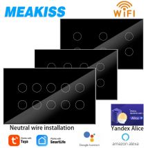 Wifi Smart Switch 4/5/6/8/10 Gang Smart Life App Alexa Google Yandex Alice Sprachsteuerung 100V-240V 2-Wege elektrischer Lichtschalter