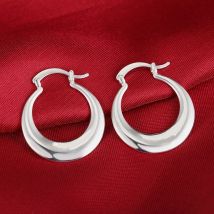 Großhandel Creolen aus 925er-Sterlingsilber, süßer Ohrring für Damen, Damen, Hochzeit, schöner schöner Schmuck, schöne Party, edel