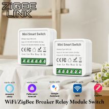 WIFI/ZigBee Smart Mini Smart Lichtschalter 2-Wege-Steuerung Relais 16A Smart Life APP Sprachsteuerung für Tuya Alexa Google