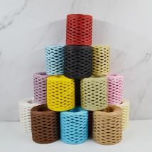 200m Bast Papier Stroh Seil umwelt freundliches Garn hand gefertigte Strick verpackung Gürtel Seil Häkeln Sommer Hut Taschen