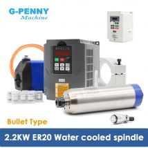 G-Penny 2,2 kW ER20 D80 wassergekühlte Spindel, Kugeltyp, 220 V, 380 V, Holz-/Stein-Wasserkühlungs-Spindelmotor