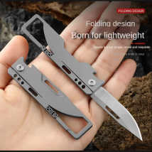 Schlüsselanhängermesser aus Titanlegierung, Kunstmesser zum Papierschneiden, Obstmesser, faltbares Multifunktionsmesser, kann Flaschen scharf öffnen