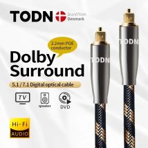 TODN Cavo audio ottico digitale Toslink Cavo audio in fibra ottica Hi-end per video HIFI DVD TV DTS Dolby 5.1 7.1