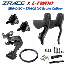LTWOO GR9-Disc 1x11s Gravel Hydraulic Disc Brake Groupset + ZRACE XG Flat Mount Brake Caliper, Carbon Fiber, Benchmark GRX
