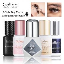 Gollee 0.5-1s Colla per ciglia a secco Adesivo per ciglia opaco Primer per estensioni delle ciglia Lunga durata 6-8 settimane Primer Colla Forniture a prova di olio