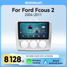 8GB 128GB Wireless Carplay AI Controllo Vocale Autoradio Per Ford Focus 2 3 Mk2 Mk3 2004-2011 Android Auto RDS 4G Multimediale GPS