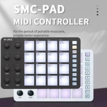 M-VAVE SMC-PAD Controller MIDI wireless Tastiera a percussione adatta Interfaccia USB-C Design portatile Piccolo pad MIDI per principianti
