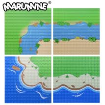 Marumine 32x32 płyta bazowa kompatybilna 3811 klasyczne cegły MOC części klocki dżungla las Ocean podstawa akcesoria do deski