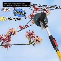 Tagliasiepi elettrico a palo da 12000 giri/min tagliasiepi telescopico senza fili per giardino di erbacce 40W