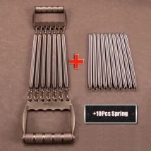 Chest Expander All Steel With 7 + 10 Spring，154Lbs Strength Level Adjustable Expander