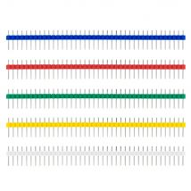 10PCS 40Pin 1x40 Einreihige Männliche 2,54 Header Zerbrechliche Pin Streifen Stecker Für Arduino Weiß/Schwarz/rot/Blau/Grün/Gelb