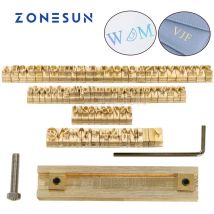 ZONESUN-Juego de letras de cuero con símbolo de ranura en T, herramienta de artesanía, molde de máquina de hierro de marca, molde de estampado troquelado