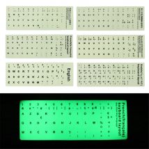 Tastiera luminosa universale adesivi notebook desktop arabo russo nero inglese italiano tedesco spagnolo Wubi tibetano francese