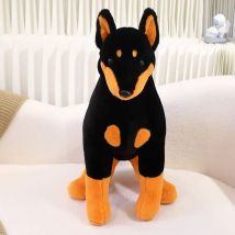 40/55 cm Dobermann Inu Puppe Simulation Plüsch Spielzeug Handgemachte Puppe Cartoon Anime Nette Kissen Kissen Hause Dekoration kinder Geburt