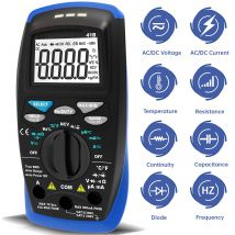 HoldPeak TRMS Digitalmultimeter – 6.000 Count Auto-Ranging-Messgerät, AC/DC-Spannung/Strom, Widerstand, Kapazität, Temperatur