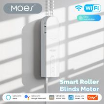 Silnik do rolet Tuya WiFi, sterownik elektrycznych rolet MOES, sterowanie głosowe Alexa i Google Home, automatyczny mechanizm ściągania sznurkiem. ​ ​