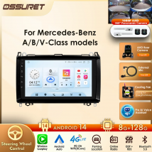 9 "Uomo Lettore Multimediale di Navigazione GPS Radio per Mercedes Benz W169 W245 Viano Vito W639 Sprinter W906 Android 14 4G USB SWC FM