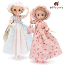 Slim 26cm Bjd Doll For Girl 13 Movable Joints Fashion Princess Clothes Suit Accessories Blue Eyes Decoration Eyelash Solid Doll