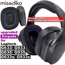 misodiko Stirnband/Upgrade-Ohrpolster Ersatz für Logitech G633 G933 G635 G935 G633S G933S Gaming Headset Ohrpolster